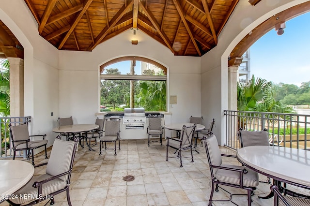 view of patio / terrace with area for grilling