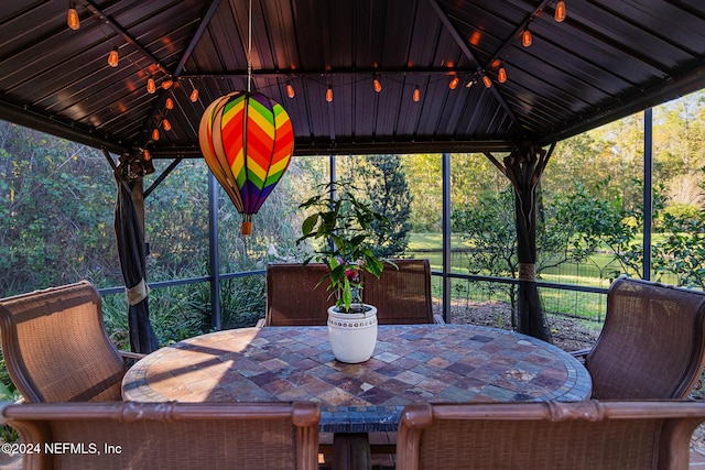 view of sunroom