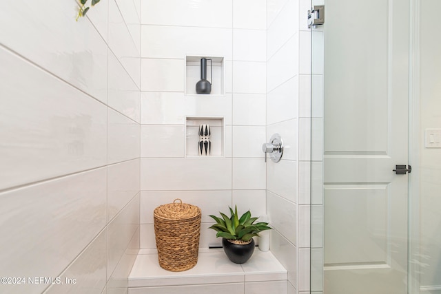 bathroom featuring walk in shower