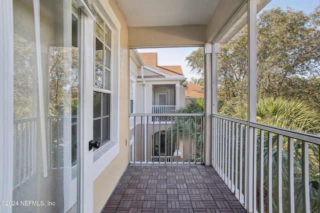 view of balcony