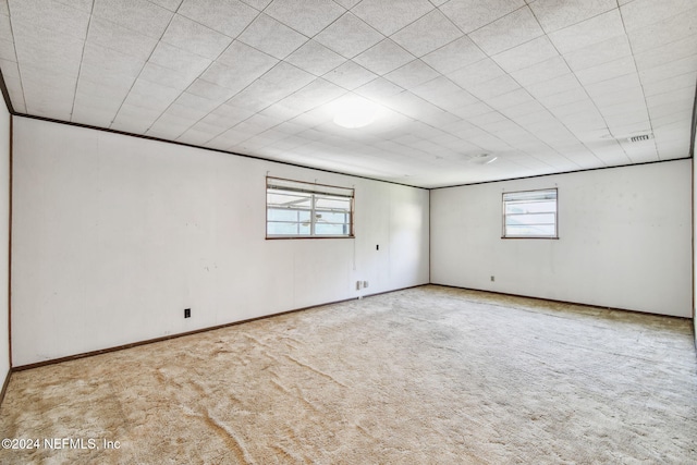 unfurnished room with carpet and plenty of natural light