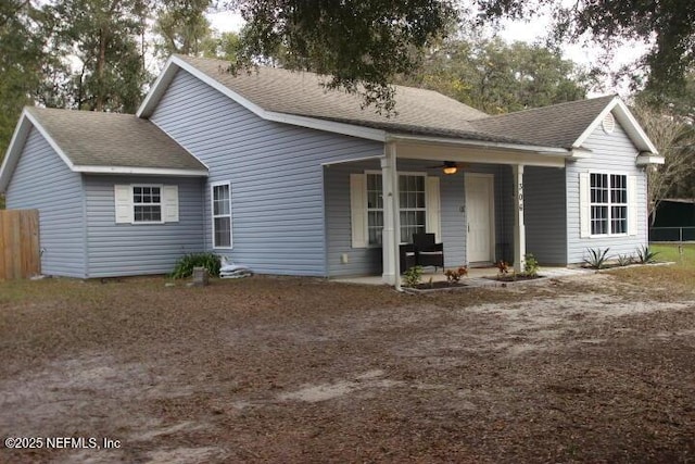 view of front facade featuring a porch