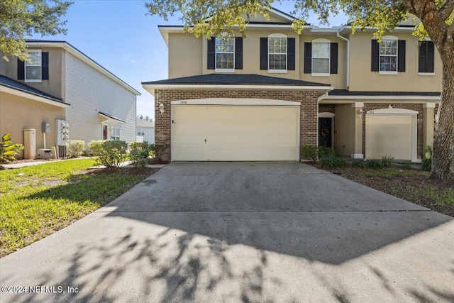 view of front facade featuring a garage