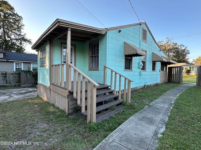 view of bungalow-style home