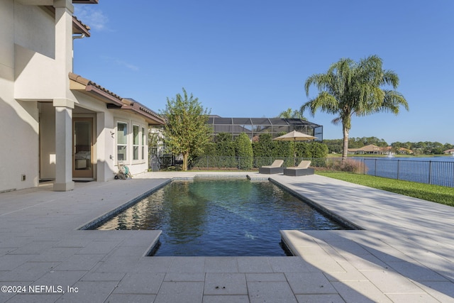 view of pool featuring a patio area