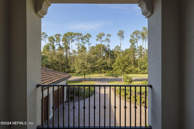 view of balcony