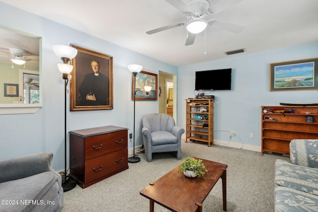 view of carpeted living room