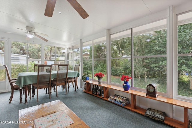 sunroom with a healthy amount of sunlight