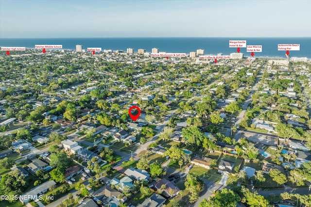 1021 6th Ave N, Jacksonville Beach, FL 32250 - aerial overview of property's location featuring a nearby body of water