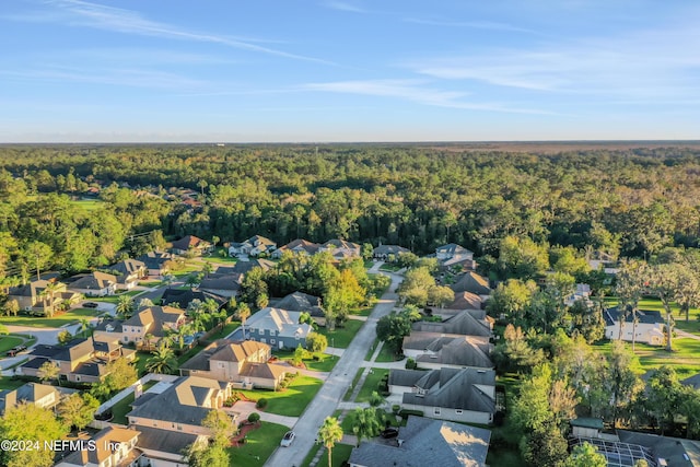 2176 Autumn Cove Cir, Fleming Island, FL 32003 - aerial view of property and surrounding area with a heavily wooded area and nearby suburban area