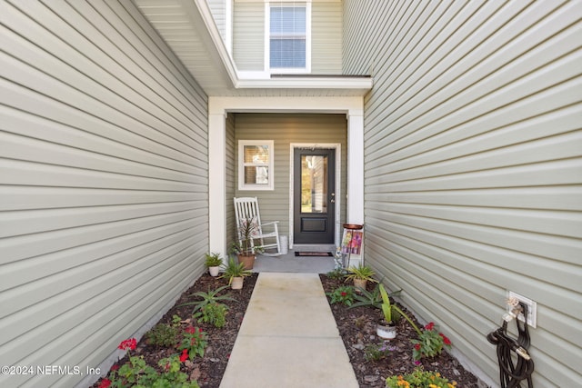 view of doorway to property