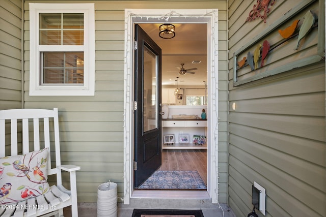 view of doorway to property