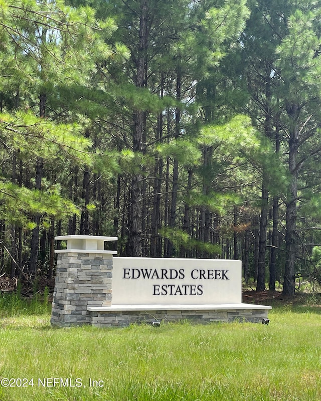 view of community sign