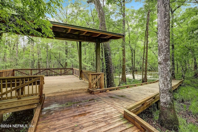 view of wooden deck