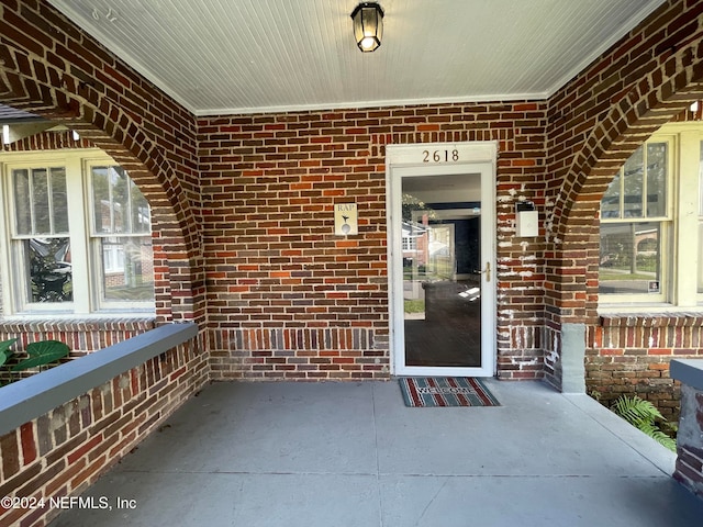 view of doorway to property