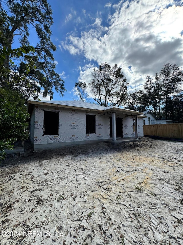 view of rear view of property