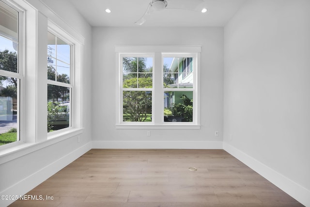 142 Ocean Blvd, Atlantic Beach, FL 32233 - empty room with light wood-type flooring and recessed lighting
