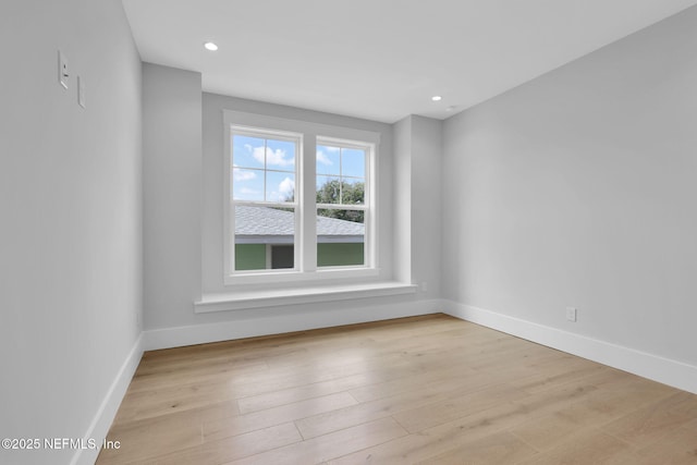 142 Ocean Blvd, Atlantic Beach, FL 32233 - spare room featuring light wood-style floors and recessed lighting