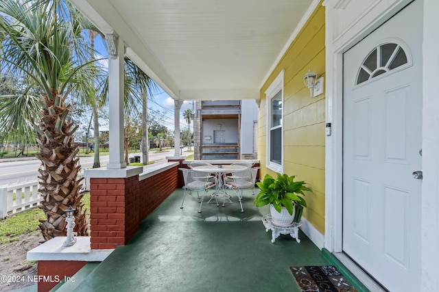 view of patio with a porch