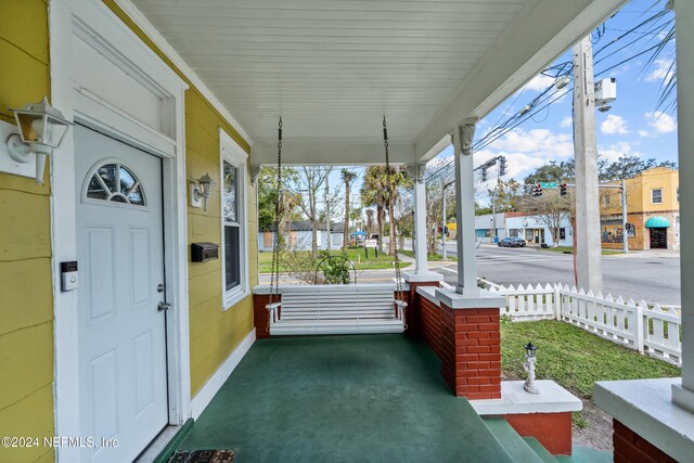 view of patio with covered porch