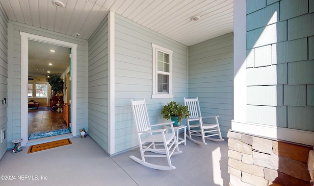 view of patio / terrace featuring covered porch