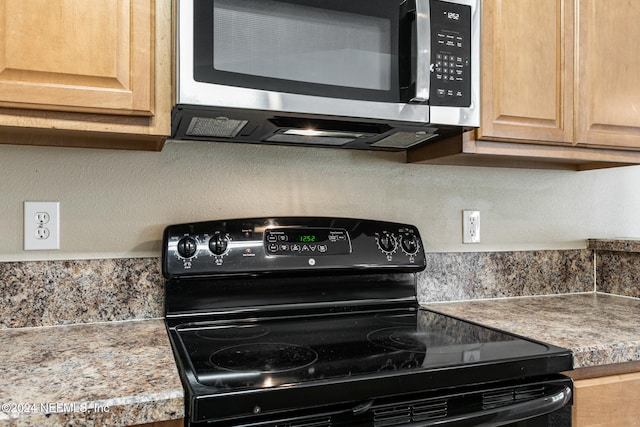 kitchen with electric range