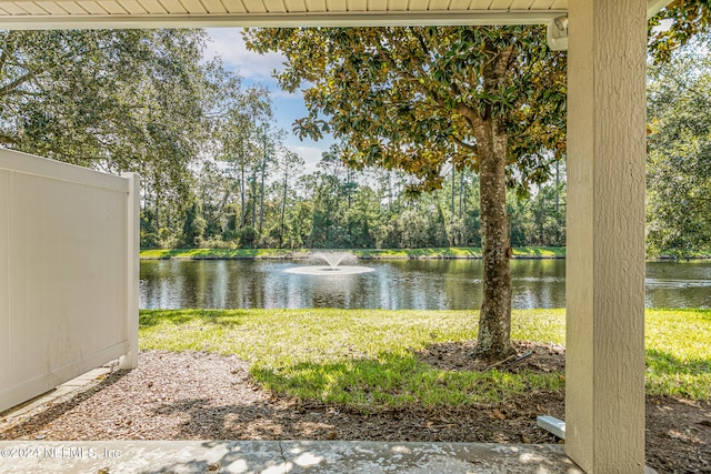 view of water feature