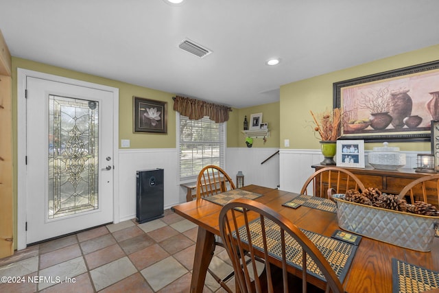 view of dining area