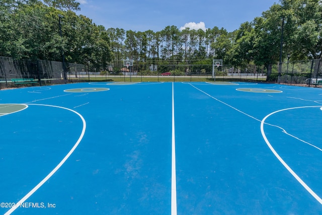 view of basketball court