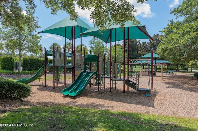 view of jungle gym