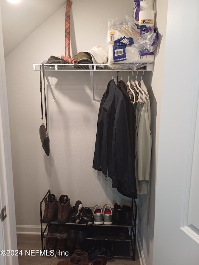 view of walk in closet