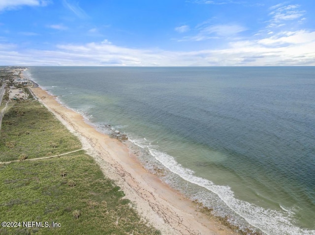 property view of water with a beach view