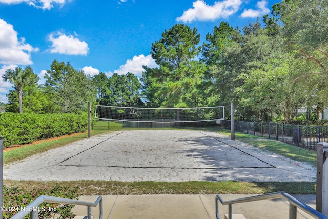 surrounding community featuring volleyball court