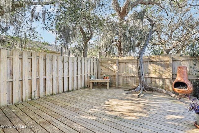 view of wooden deck