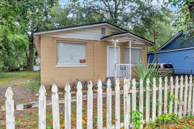 view of bungalow-style home