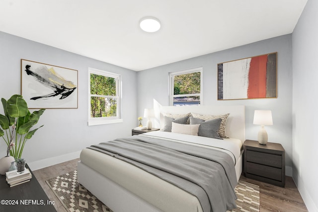 bedroom featuring hardwood / wood-style flooring