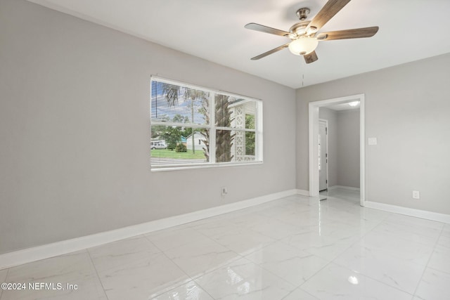 empty room with ceiling fan