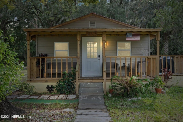 exterior space featuring a porch