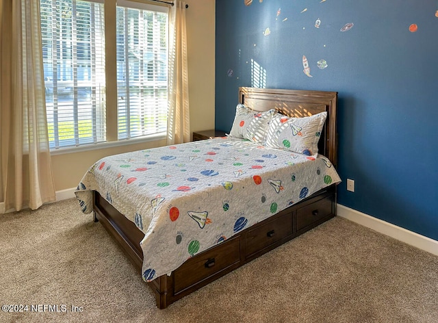 view of carpeted bedroom