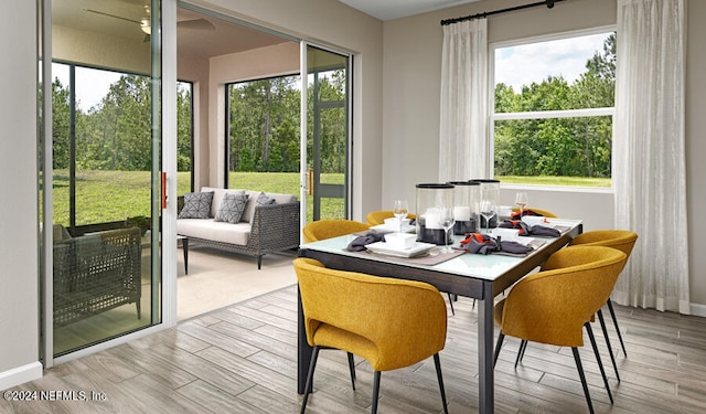 sunroom featuring plenty of natural light