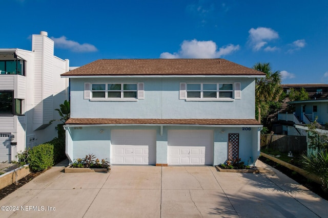 view of front facade with a garage