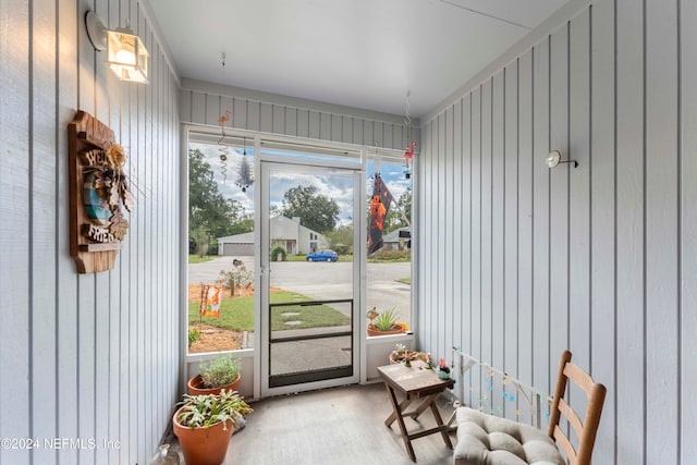 view of sunroom