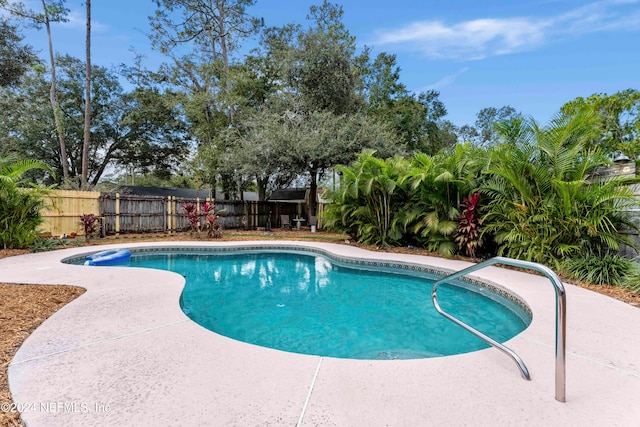 view of pool with a patio