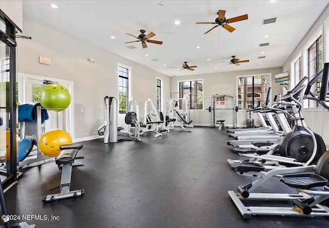 view of exercise room