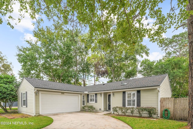 ranch-style house with a garage