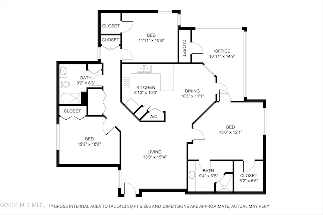 1701 The Greens Way Unit 311, Jacksonville Beach, FL 32250 - view of home floor plan
