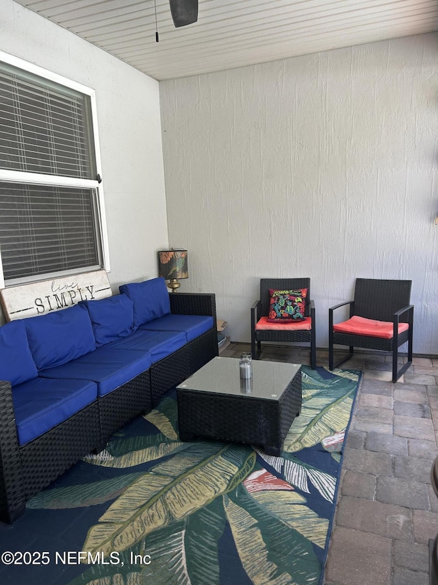 view of patio with outdoor lounge area