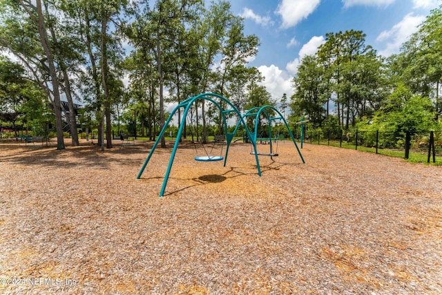 view of jungle gym