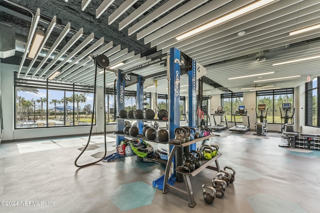 view of exercise room