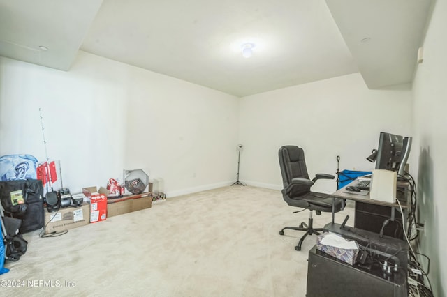 231 Riverside Dr Unit 1203-1, Daytona Beach, FL 32117 - home office with carpet flooring and baseboards